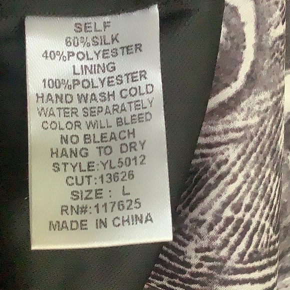 Ya Los Angeles Silk Blend Dress Size Large NWOT - Picture 11 of 12